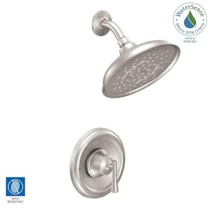 Ashville Single-Handle 1-Spray Shower Faucet in Spot Resist Brushed Nickel (Valve Included)