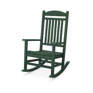 Grant Park Green Plastic Outdoor Rocking Chair