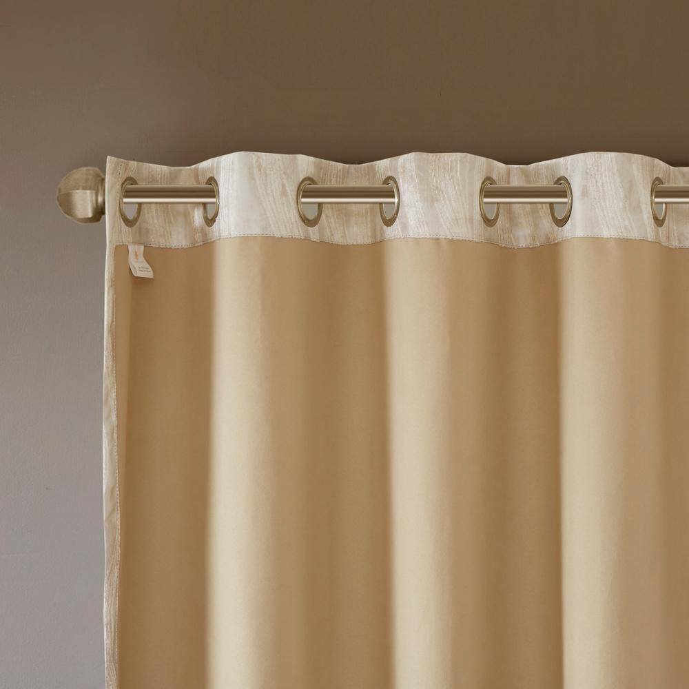 Ivory Ground Length Blackout Grommet Top Drapes