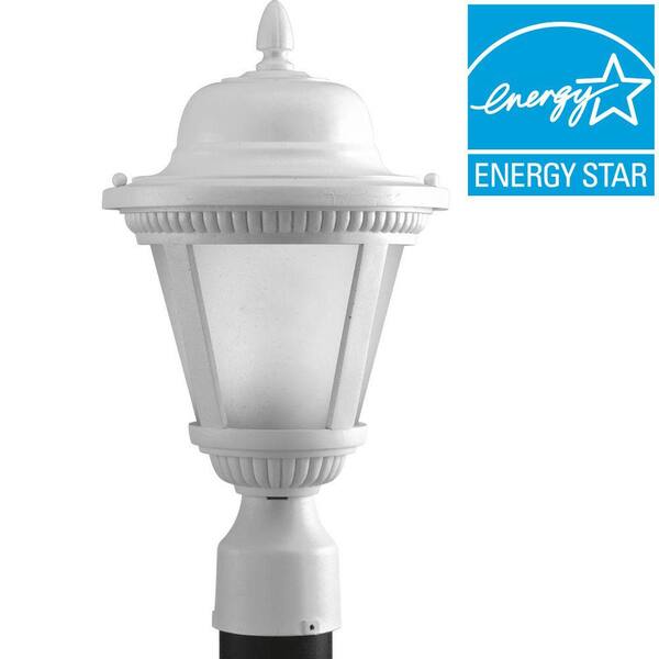 Progress Lighting Westport Collection 1-Light White LED Post Lantern