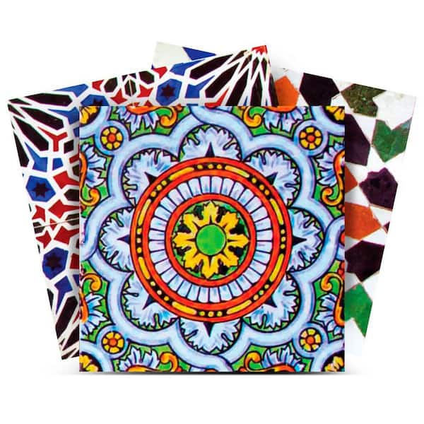 MI ALMA Red/White/Blue S3 8 in. x 8 in. Vinyl Peel and Stick Tile (24 Tiles, 10.67 sq. ft. /Pack)