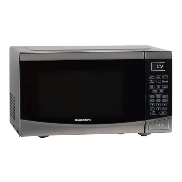 West Bend 19 in. Width 0.9 cu.ft. Stainless Steel 900-Watt Countertop Microwave