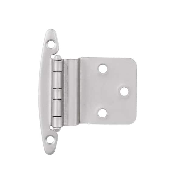 Cabinet Hinges (1 Pair, 2 PCS) Inset Soft Push to Open Cabinet Hardware  Grey Magnetic Latch and Catch Push Release Opener for Kitchen Cupboard and