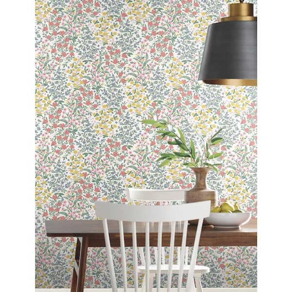 Wildwood Garden White Wallpaper Sample - Rifle Paper Co.