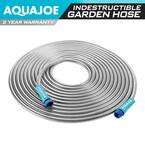 Indestructible 1/2 in. Dia x 50 ft. Heavy-Duty Spiral Constructed 304-Stainless Steel Garden Hose