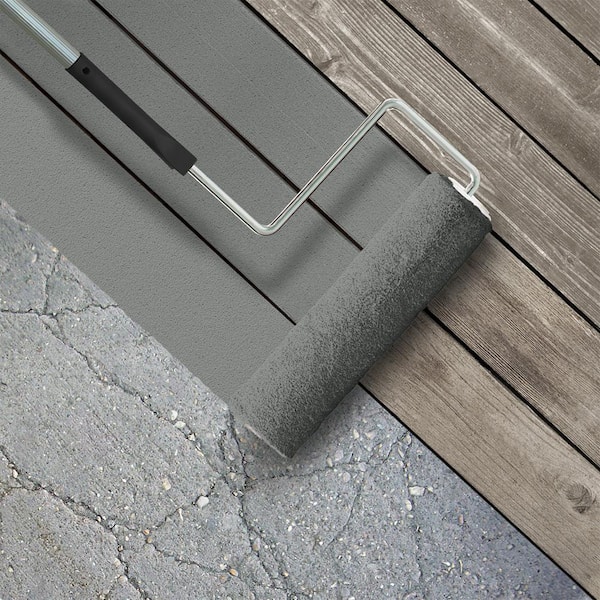 5 gal. #PPU25-17 Euro Gray Textured Low-Lustre Enamel Interior/Exterior Porch and Patio Anti-Slip Floor Paint