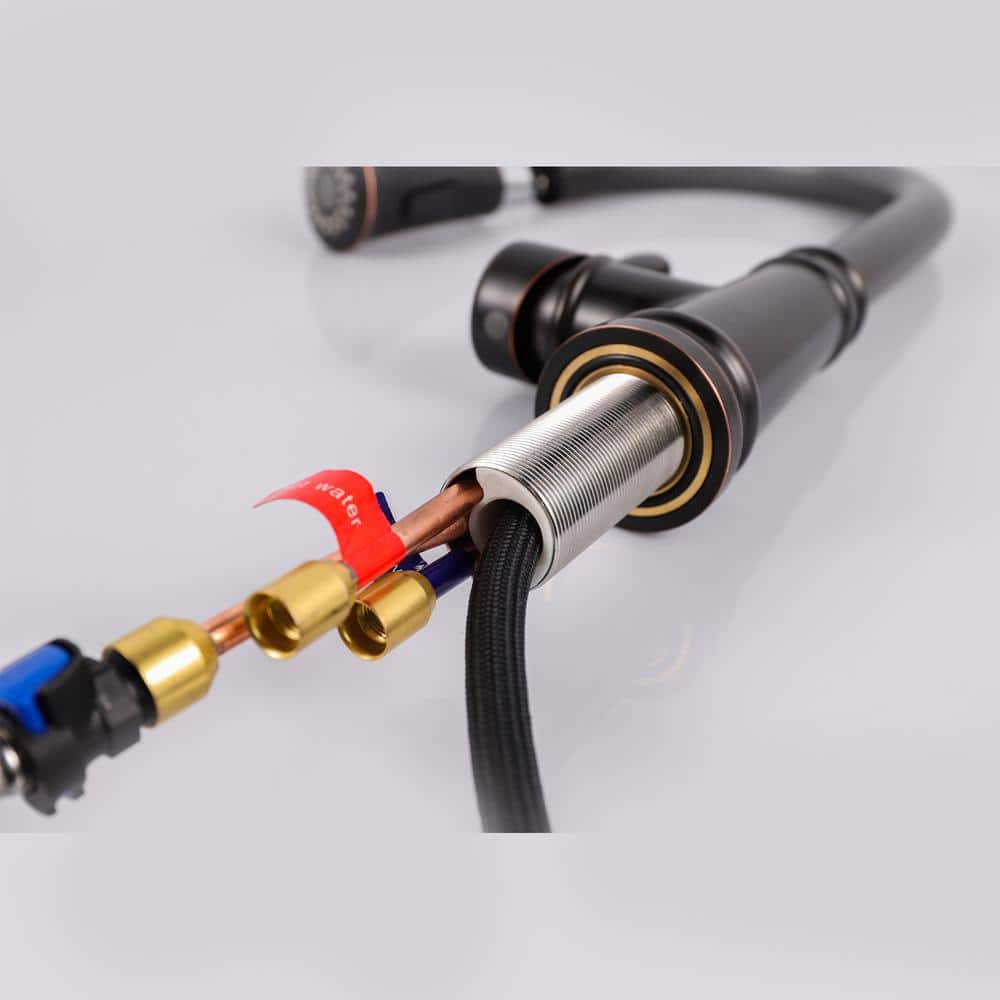Oil Rubbed Bronze Pull-Out Kitchen Faucet with Spray