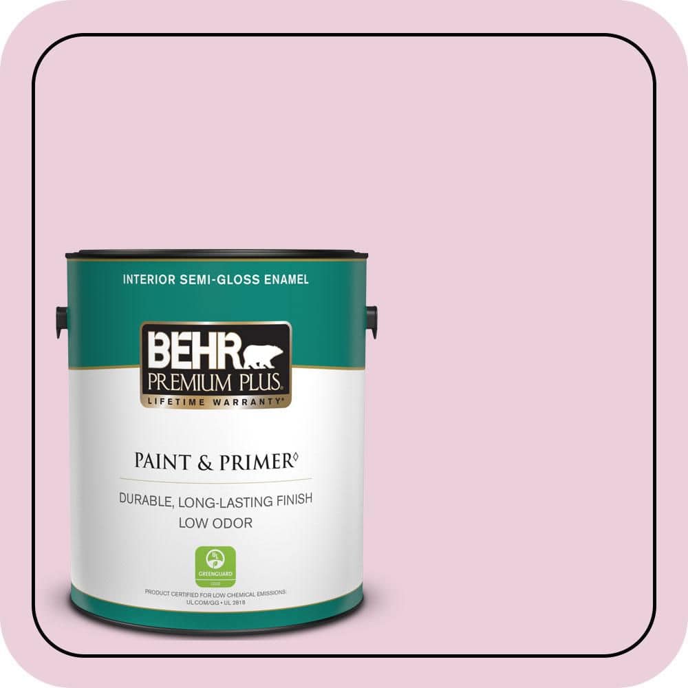 1 gal. #M130-2 Creamy Freesia Semi-Gloss Enamel Low Odor Interior Paint & Primer price history on PriceWatchPro