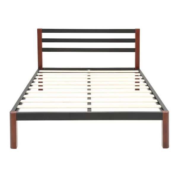 Metal Platform Bed Frame, Metal Bed Frame With Headboard Queen Size