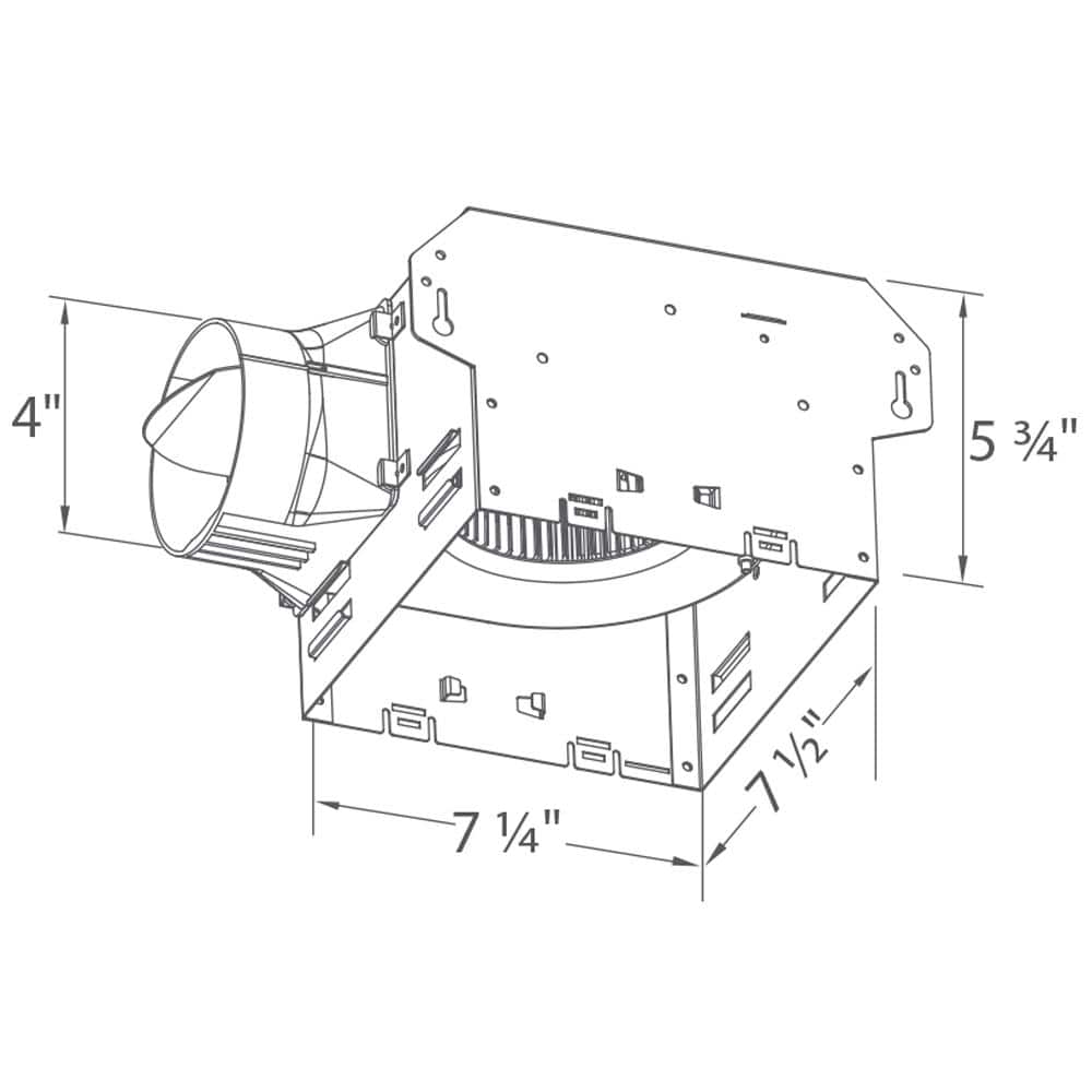 Delta 100 CFM White Galvanized Steel Bathroom Exhaust Fan