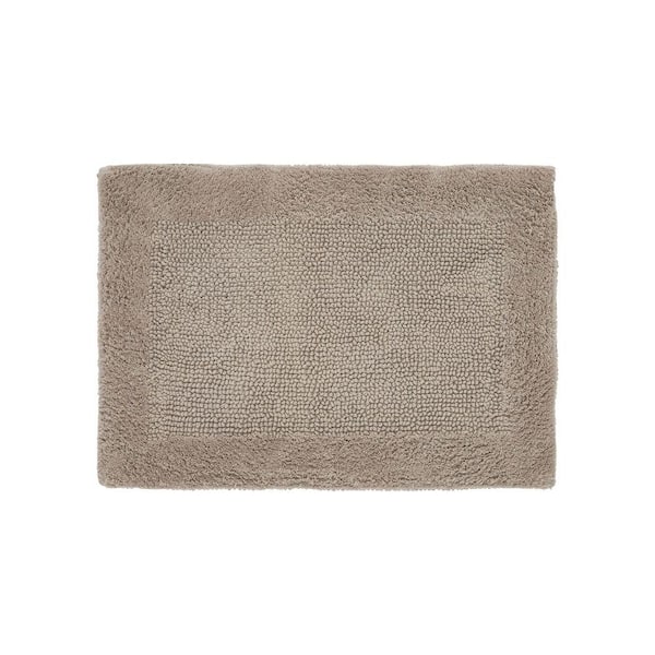 Edge Collection 17 in. x 24 in. Brown 100% Cotton Rectangle Bath Rug