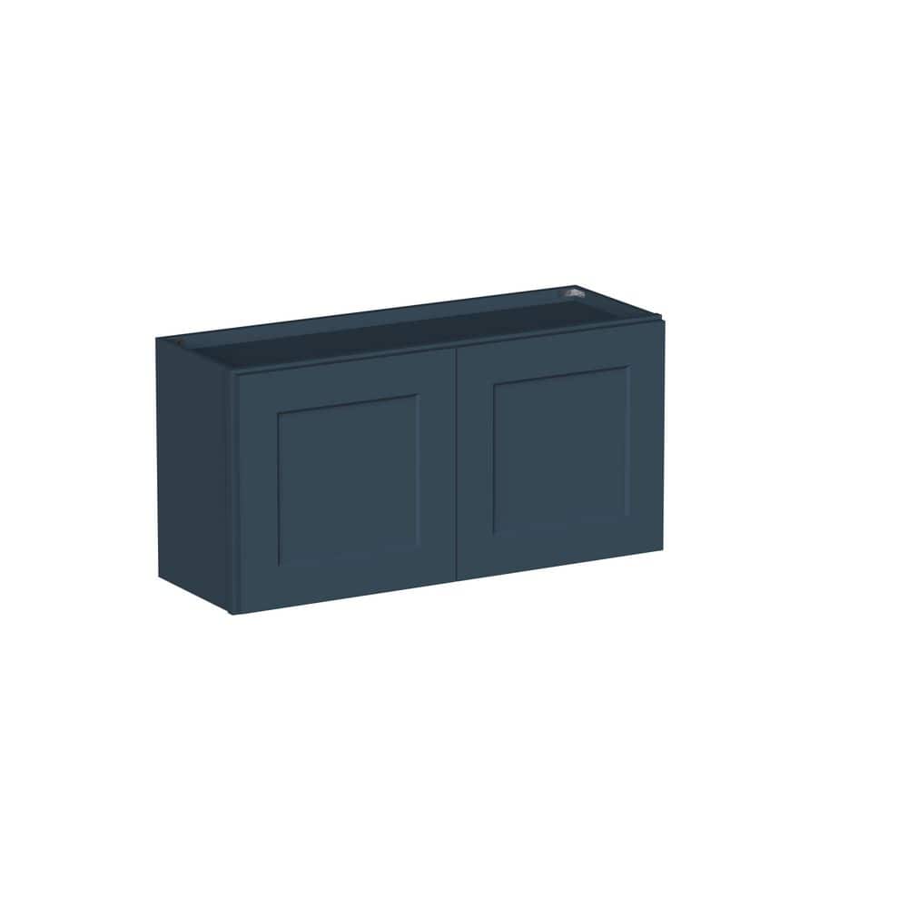 "Shaker Style 36"" W x 12"" D x 18"" H Wood Frame Ready to Assemble Wall Bridge Kitchen Cabinet in Cyber Grey" price history on PriceWatchPro