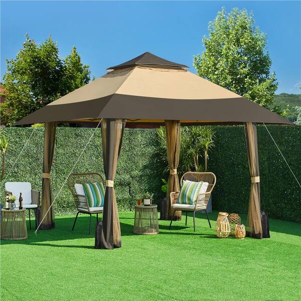 Yaheetech 13 ft. × 13 ft. Pop-up Gazebo Tent with 4-Mesh