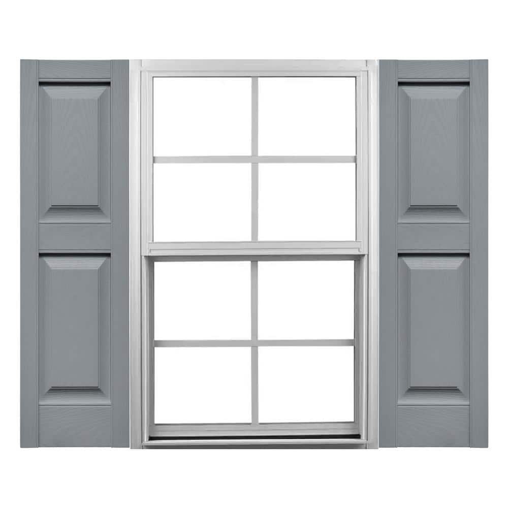 TailorMade 14.75 in. W x 38 in. H Raised Panel Vinyl Shutters Pair in Platinum price history on PriceWatchPro