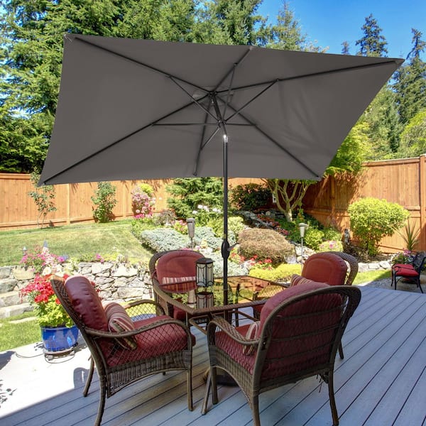 12 cantilever patio umbrella Summit Living 12 x 9 Offset Patio Umbrella Large Deck Cantilever O   summitlivin