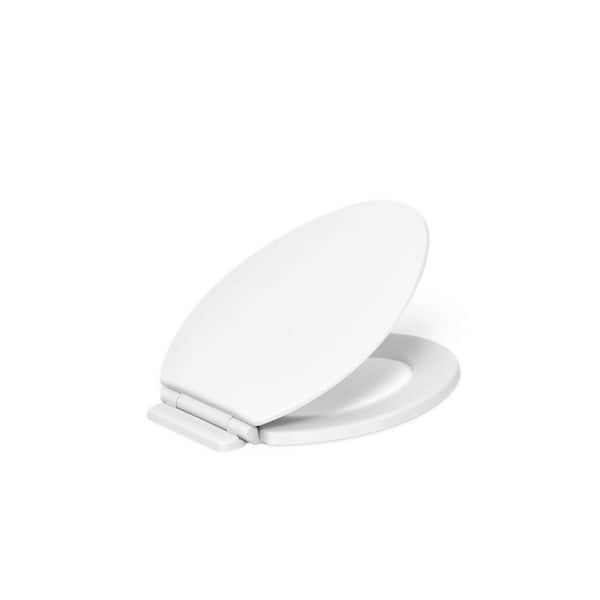Broadwood Elongated Closed Front Toilet Seat in White