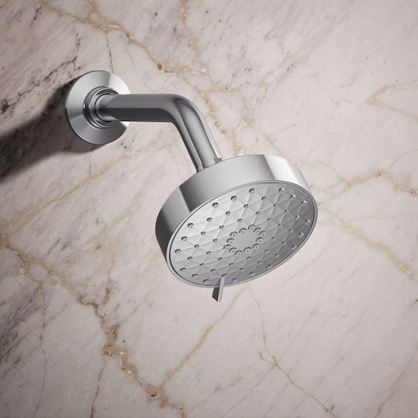 Awaken G110 3-Spray Patterns 2.5 GPM 4. 3125 in. Wall Mount Fixed Shower Head in Polished Chrome