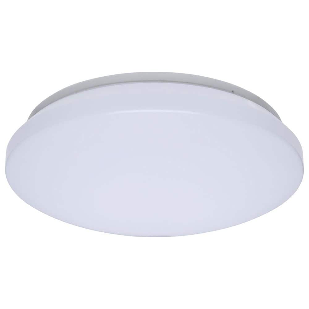 Cloud 11 in. White Utility Flush Mount with White PMMA Shade, Integrated LED 11.5-Watt Round Non-Dimmable price history on PriceWatchPro