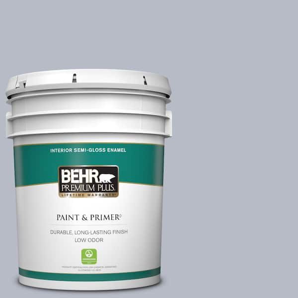 BEHR PREMIUM PLUS 5 gal. #620E-3 Silverado Trail Semi-Gloss Enamel Low Odor Interior Paint & Primer