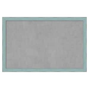 Sky Blue Rustic 34 in. x 22 in Framed Magnetic Board