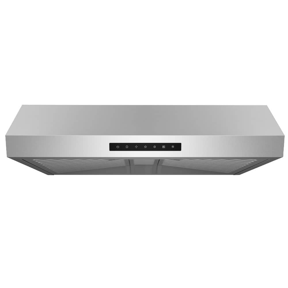 30 in. Ducted 3-Way Venting Under Cabinet Range Hood with Powerful Suction Baffle Filters LED in Stainless Steel