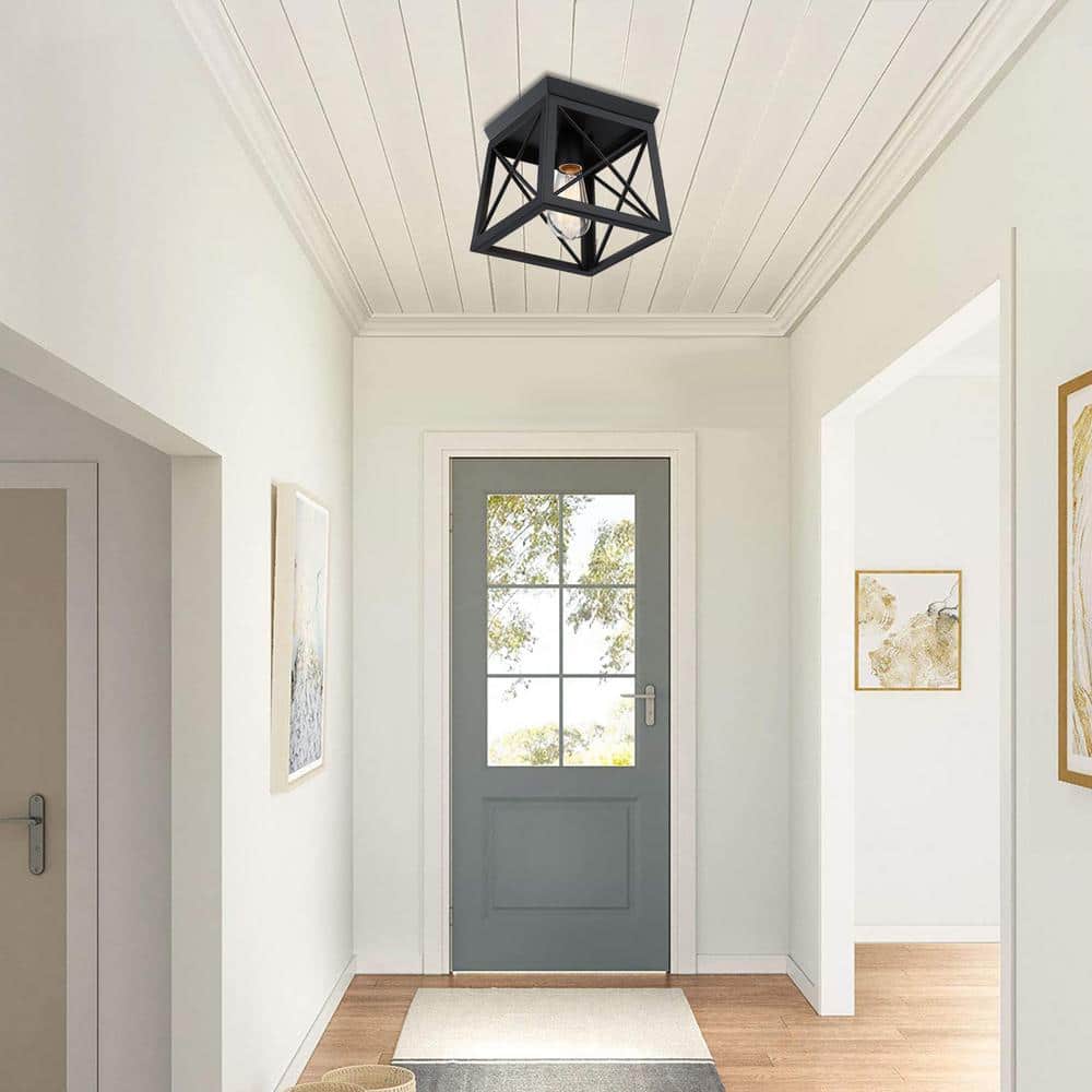 Mousse 8 in. W. 1-Light Flush Mount with Matte Black Finish price history on PriceWatchPro
