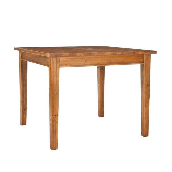 SAFAVIEH 39.5 in. Michelle Brown Pine Wood 4 Legs Dining Table (Seats 4)