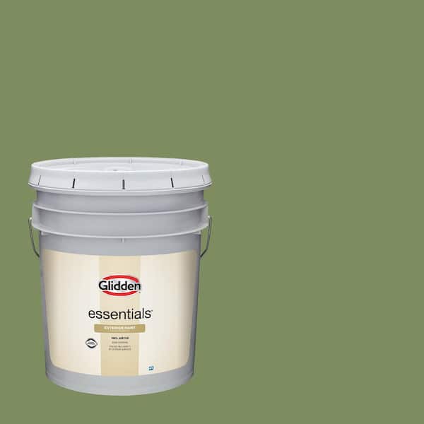 Glidden Essentials 5 gal. PPG1128-6 Thyme Green Flat Exterior