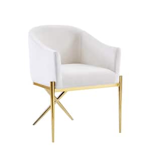 Dalton Cream Gold Velvet Side Chair