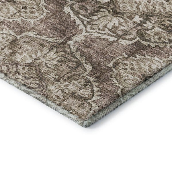 Mayfield Premium Machine Washable Abstract AMF2196 Chocolate 2 ft. x 3 ft. Accent Rug