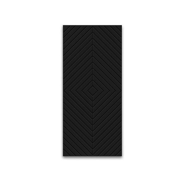 36 in. x 84 in. Hollow Core Black Painted Composite MDF Interior Door Slab