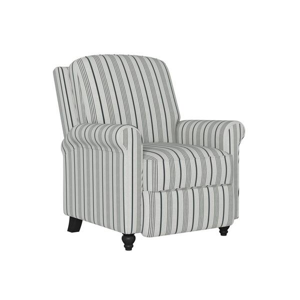 black and white striped recliner