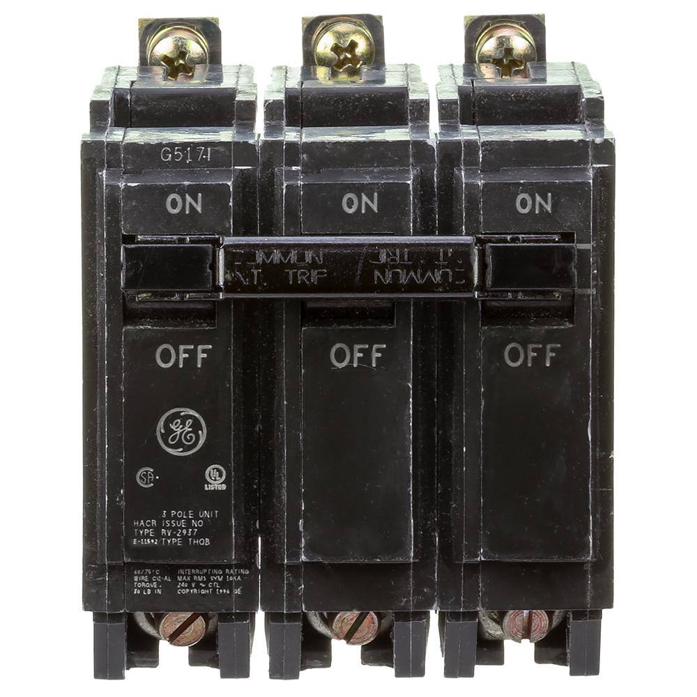 Details about   New GE General Electric 3 Pole 100 Amp 240VAC Circuit Breaker