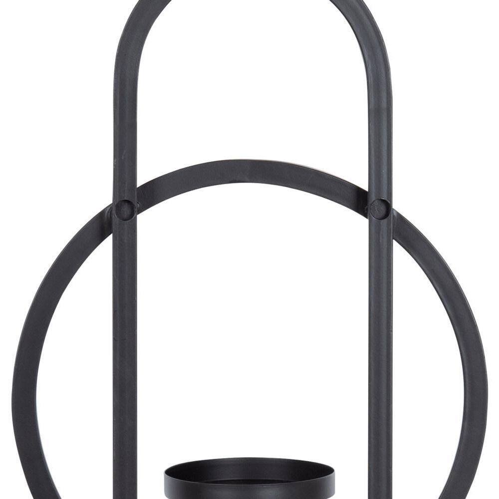 Jonas Black Metal Wall Sconce with Glass Cylinder