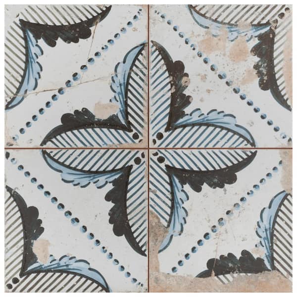 Merola Tile Kings Root Pinnate 17-5/8 in. x 17-5/8 in. Ceramic Floor and Wall Tile (10.95 sq. ft./Case)