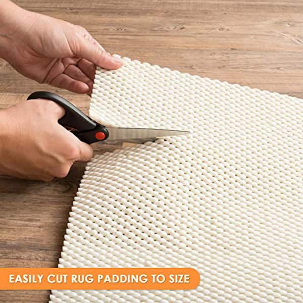 Non-Slip Rug Pad - PVC Foam - White - Nevlers