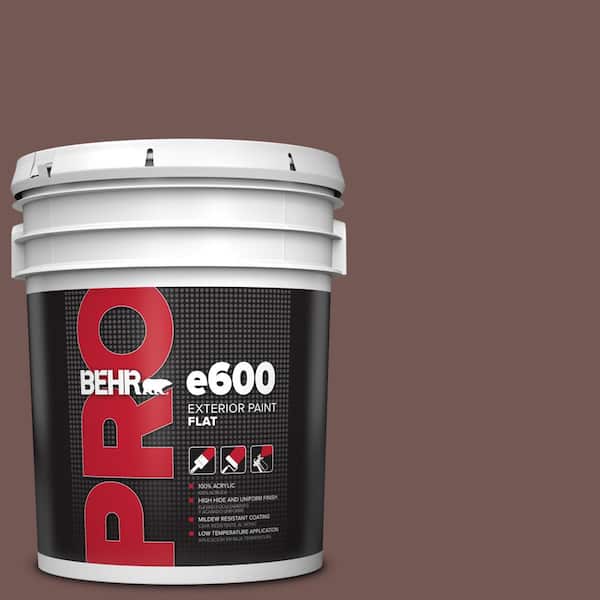 BEHR PRO 5 gal. #180F-6 Brown Ridge Flat Exterior Paint