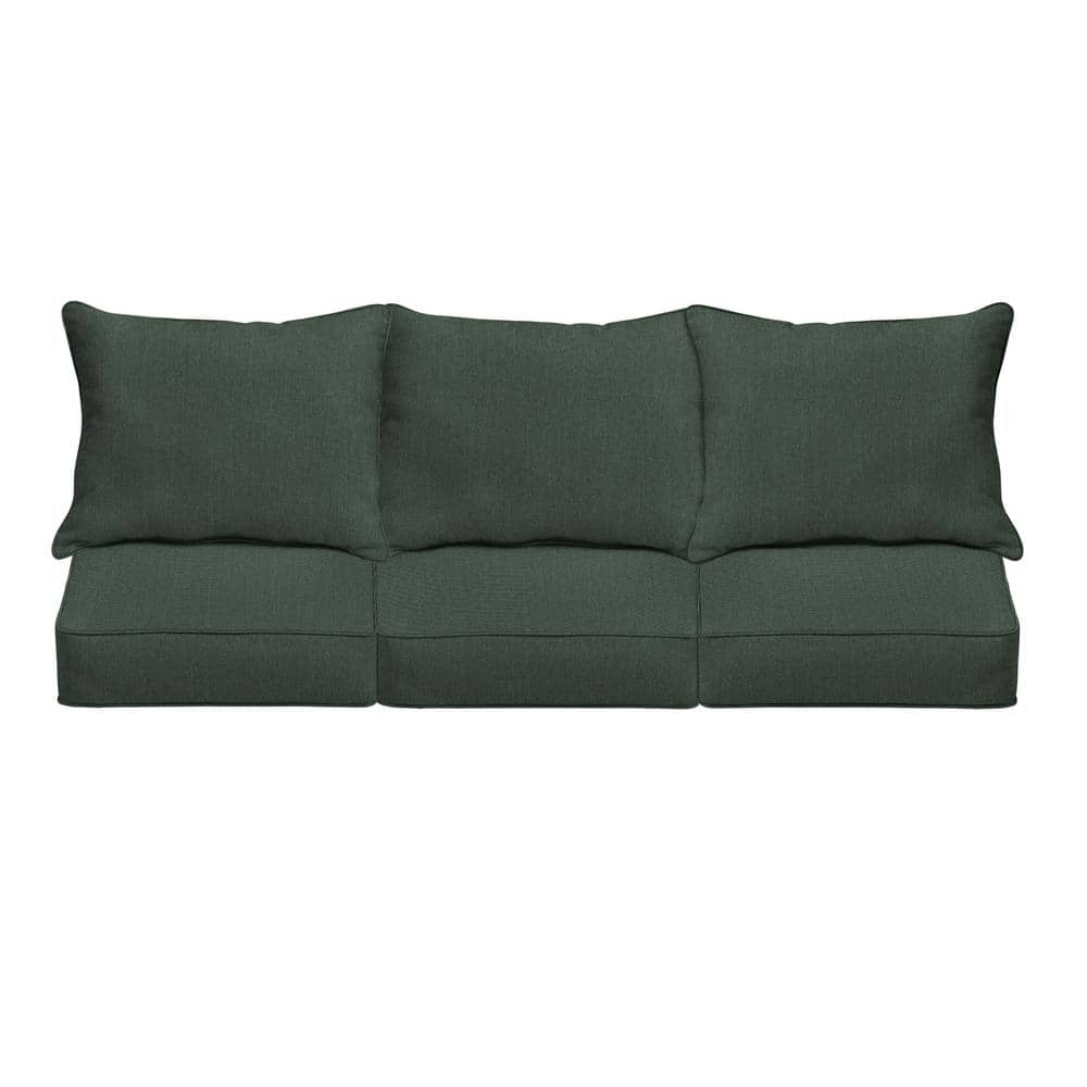 27 in. x 29 in. Deep Seating Indoor/Outdoor Couch Pillow and Cushion Set in Sunbrella Cast Ivy price history on PriceWatchPro