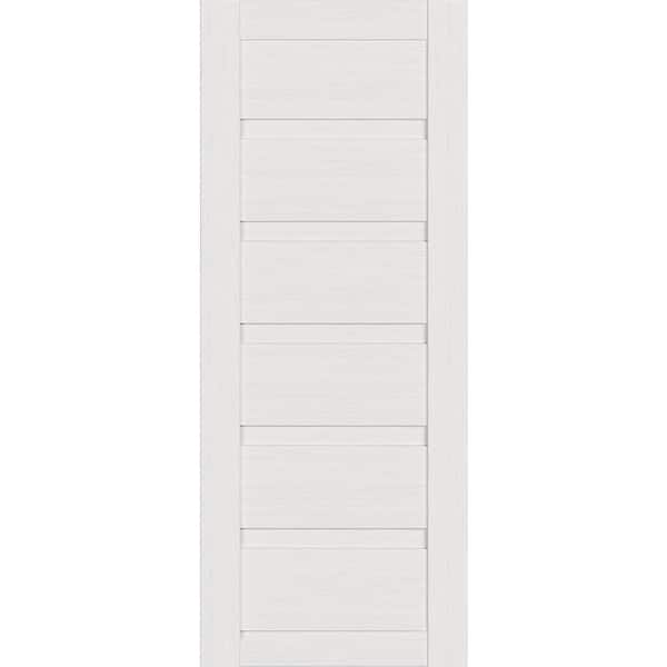 Louver 24 in. x 79.375 in. No Bore Solid Core Bianco Noble Wood Composite Interior Door Slab