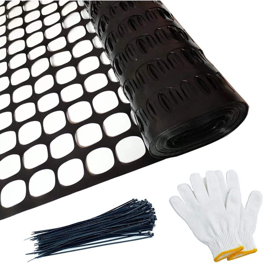 KIWDZFU 4 x 100 ft. Plastic Mesh Safety Fence Temporary