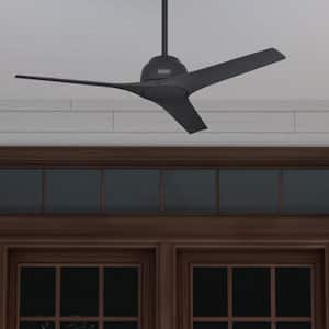 Gallegos 52 in. Matte Black Indoor/Outdoor Ceiling Fan with Wall Control Included For Patios or Bedrooms