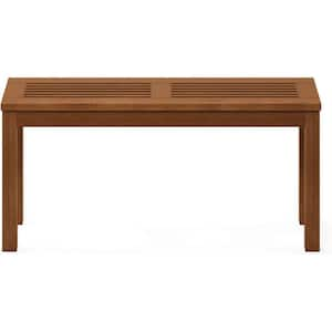 39.29 Inch Natural Color Outdoor Solid Wood Open Wood Bench