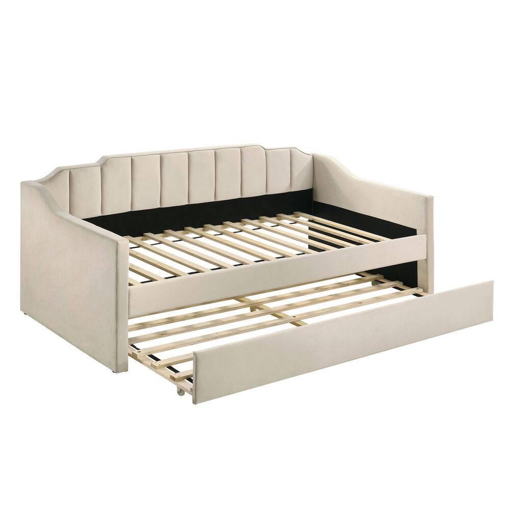 Furniture of America Gallupp Beige Twin Daybed with Trundle IDF1931BG