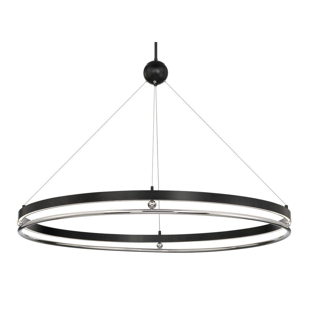 Coal and Polished Nickel 49" LED Pendant Light