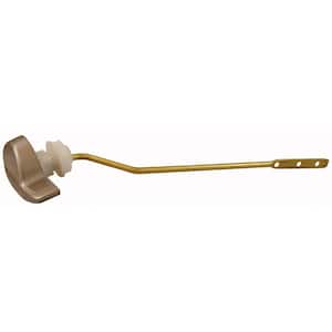 Toilet Tank Trip Lever for Side Mount Kohler with 8 in. Brass Arm and Metal Handle in Brushed Nickel