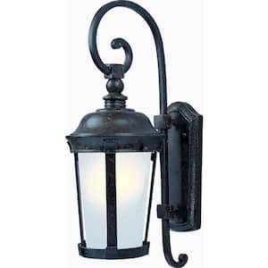 Dover 8 in. W 1-Light Bronze Outdoor Wall Lantern Sconce