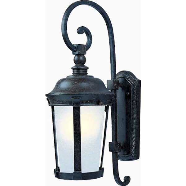 Maxim Lighting Dover 8 in. W 1-Light Bronze Outdoor Wall Lantern Sconce
