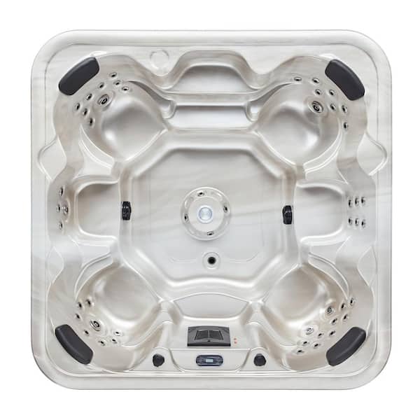 Unbranded Largo 7-Person 50 Jet Hot Tub with Pearl Gray Interior and Bluetooth