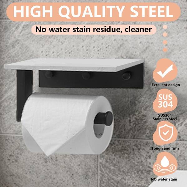 Toilet Tissue Dispenser Wall Mount, Adhesive No Drilling Jumbo Roll