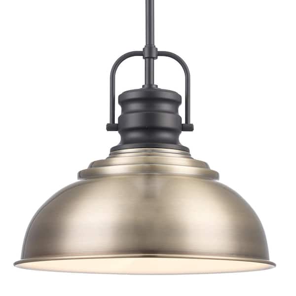 Vintage Style Shade Hanging Industrial Pendant Lamp Light Chrome Nickel or Brass 